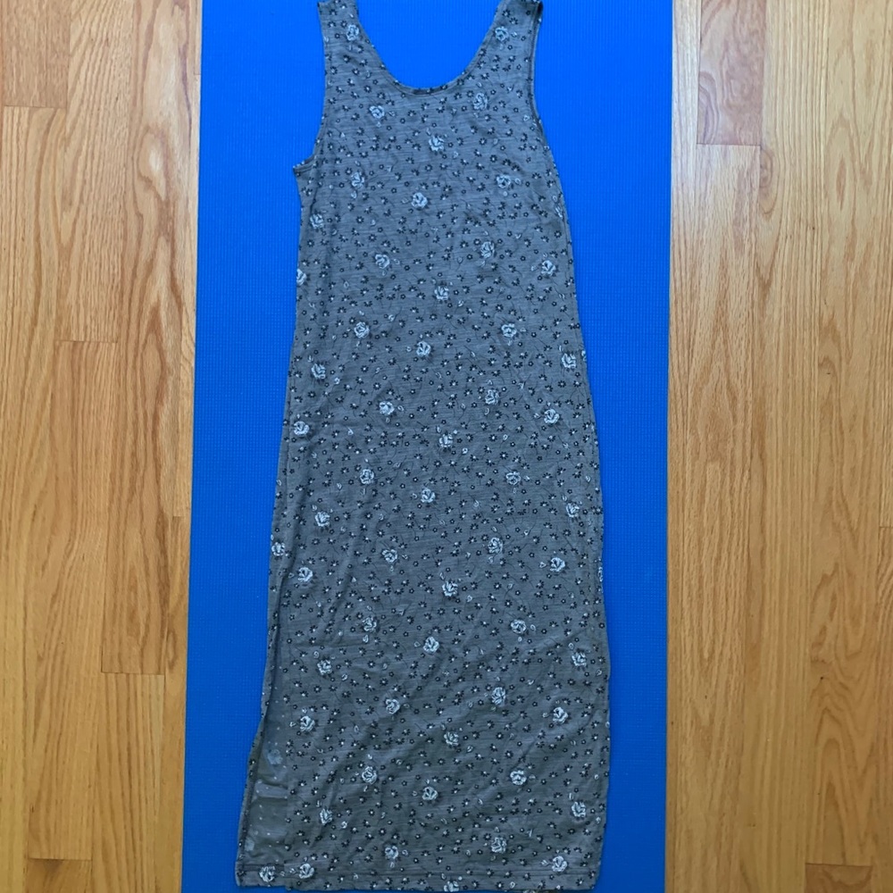 Gray Floral Dress